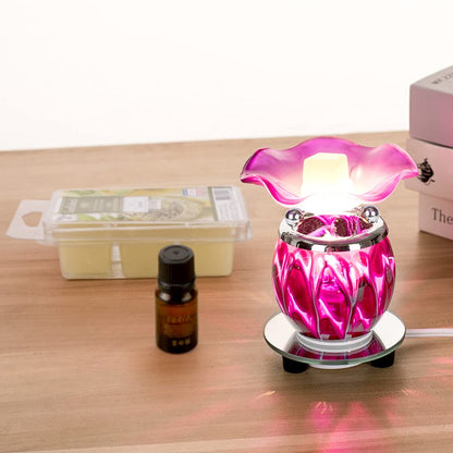HUNANBANG 3 in 1 Electric Oil Warmer Scented Warmer Candle Wax Melt Warmer Fragrance Oil Burner(LW-Purple2)