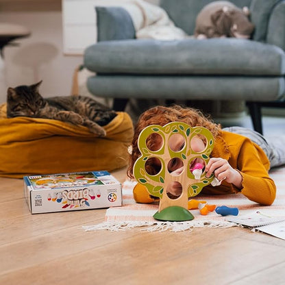 SmartGames 5 Little Birds Wooden Logic Puzzle Game with 60 Challenges – Deduction Game for Ages 5+