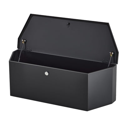 EliteEdge 36 Inch Trailer Tongue Box Trailer Toolbox for Storage, Utility Trailer Tool Box for Truck, Pickup, RV, Trailer with Lock - Black (Steel)