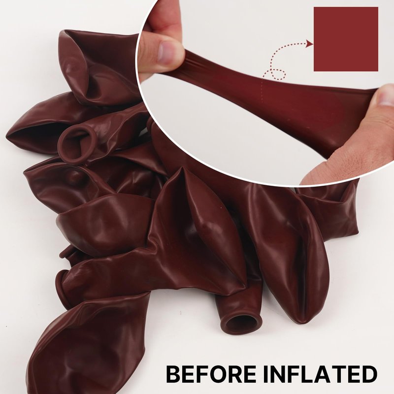 PartyWoo Burgundy Balloons 100pcs Different Sizes of 18 12 10 5 Inch Dark Red Maroon Ruby Red Balloon Arch Kit Garland for Graduation Valentine's Day Wedding Anniversary Party Decorations Red-Y75