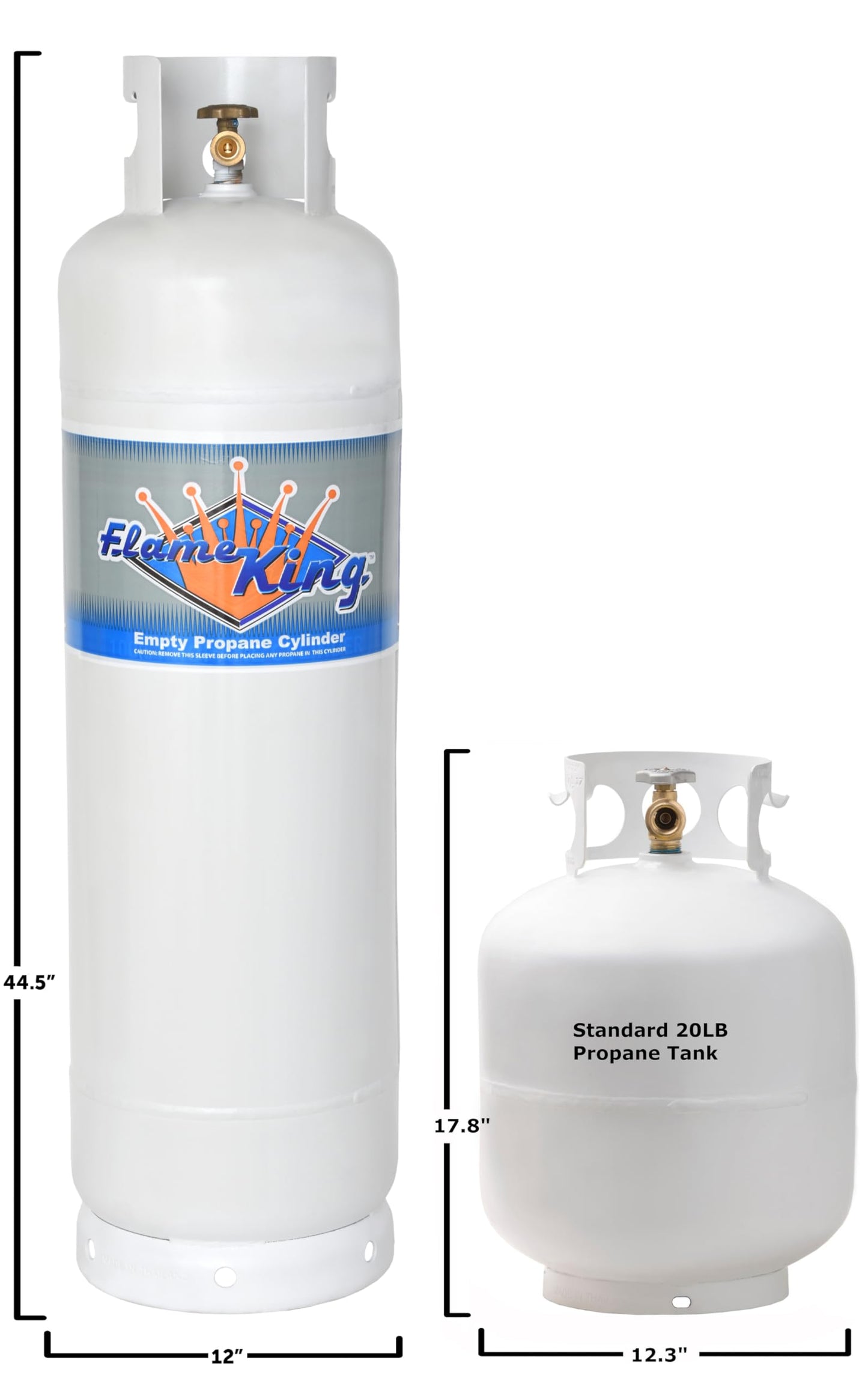 Flame King 60LB POL Steel Propane Tank Refillable Cylinder for RV, Lunch Truck