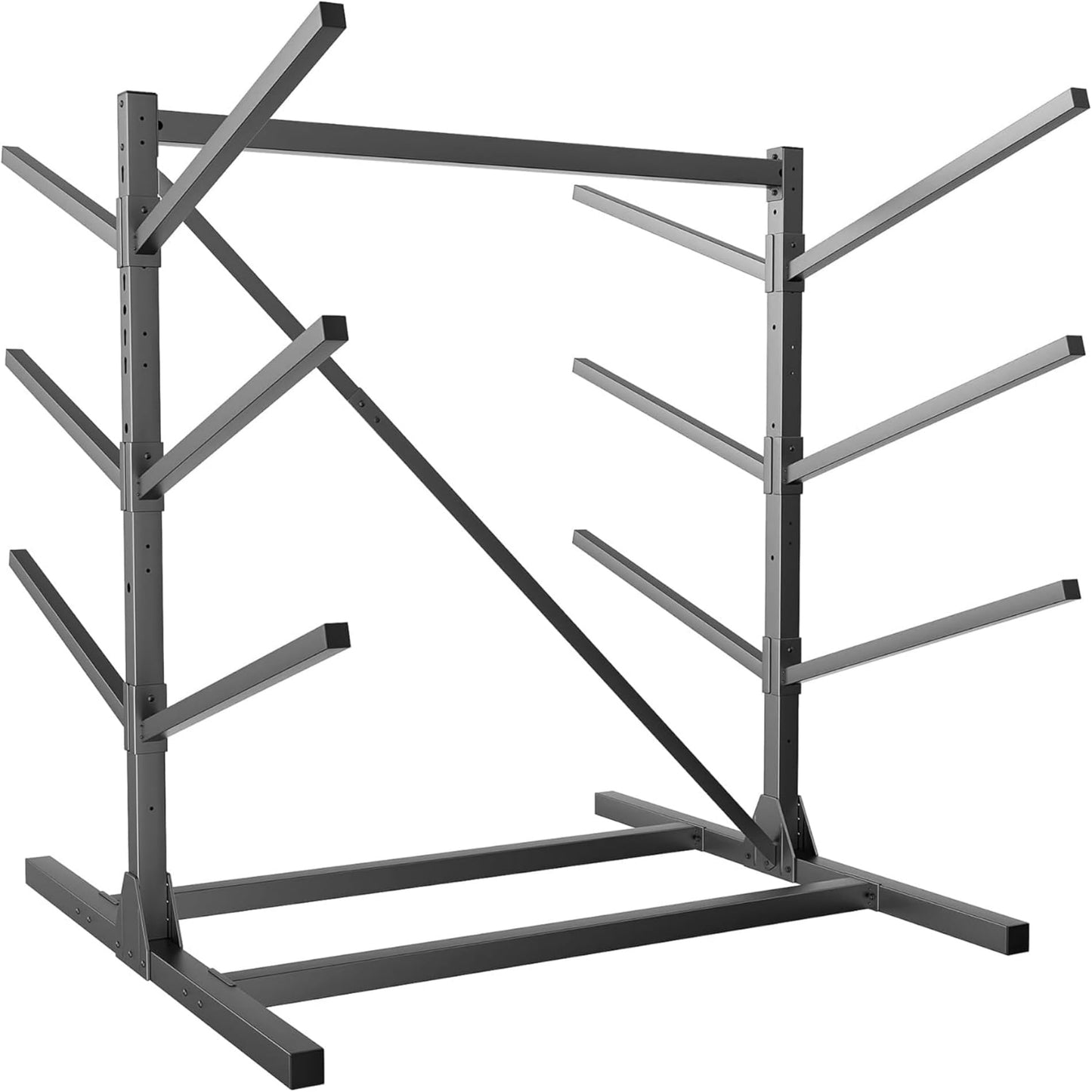 WALMANN Garage Kayak Rack, Heavy-Duty 6-Tier Adjustable Freestanding Kayak Stand Metal Kayak Storage Rack