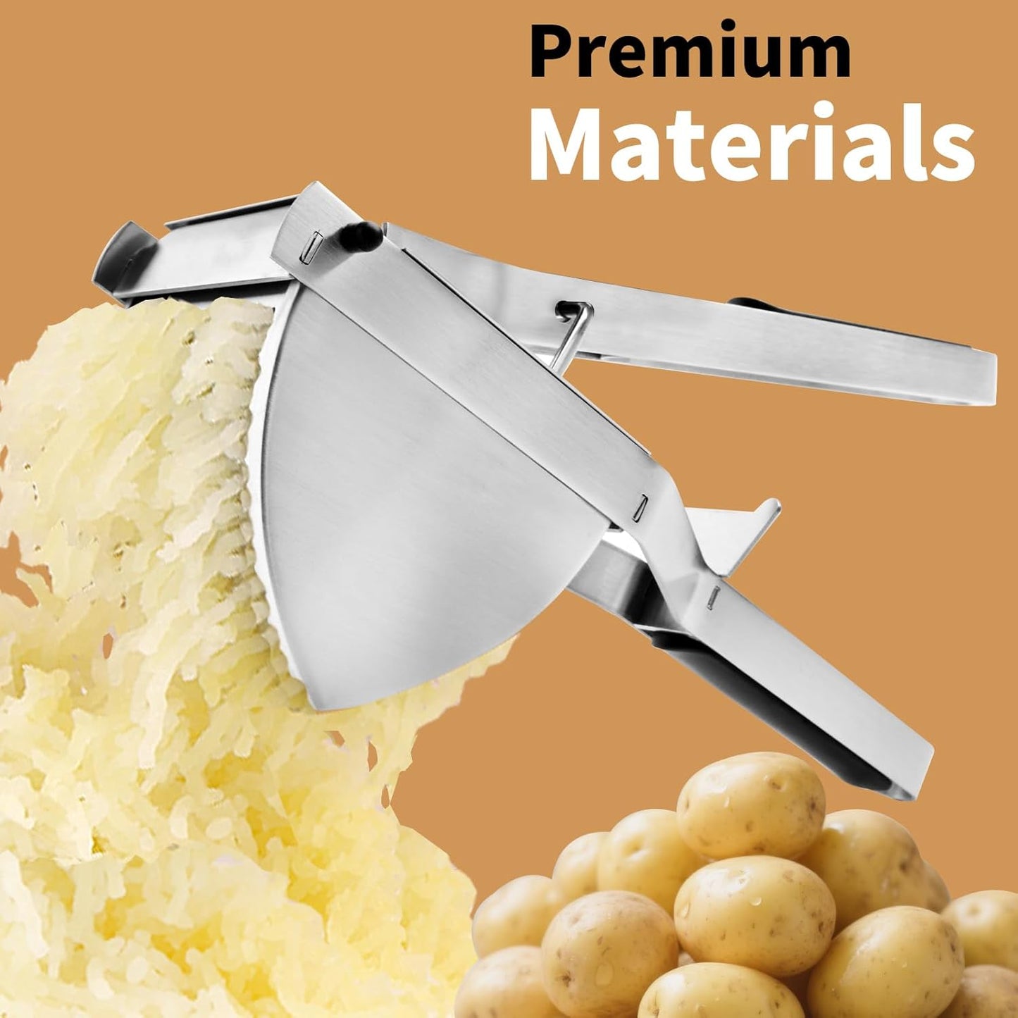 Skiennix Heavy Duty Potato Ricer - 22oz Stainless Steel Masher with Silicone Handle for Perfect Mashed Potatoes