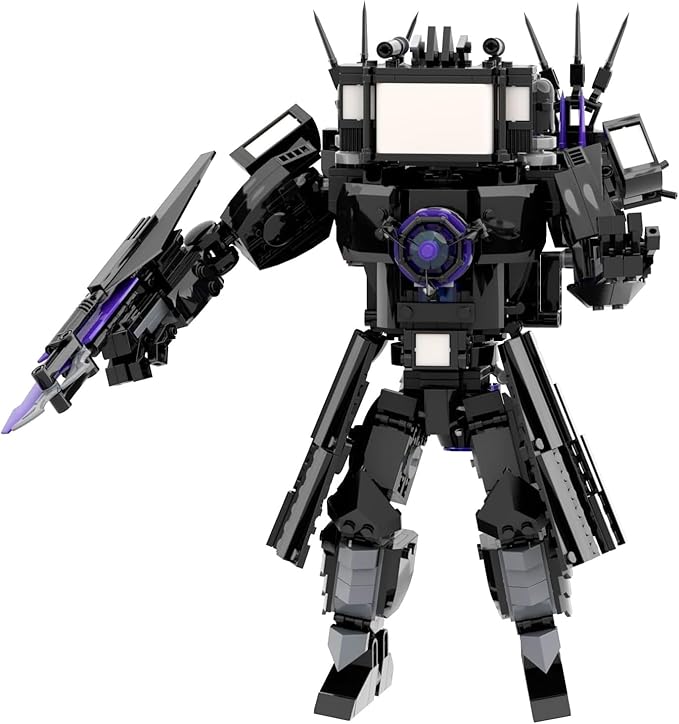 Bentex Toilet Upgraded Titan TV Man Figure Building Block Set Upgraded Cameraman Speakerman Game Model Collectible Building Bricks Birthday Gift for Adults Fans (857pcs)
