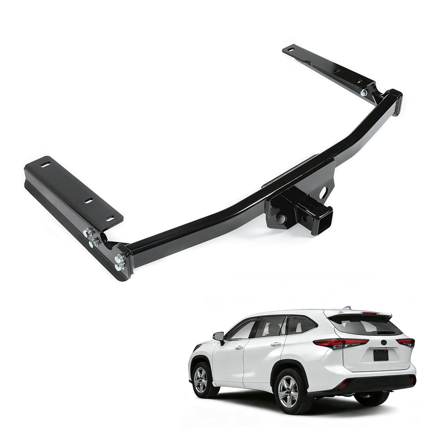 ECOTRIC Class 3 Trailer Hitch Compatible with 2020-2023 Toyota Highlander w/2 in Square Receiver Tow Hitch Replace for 13453, 5,000 LBS Weight Carrying Capacity Heavy Duty