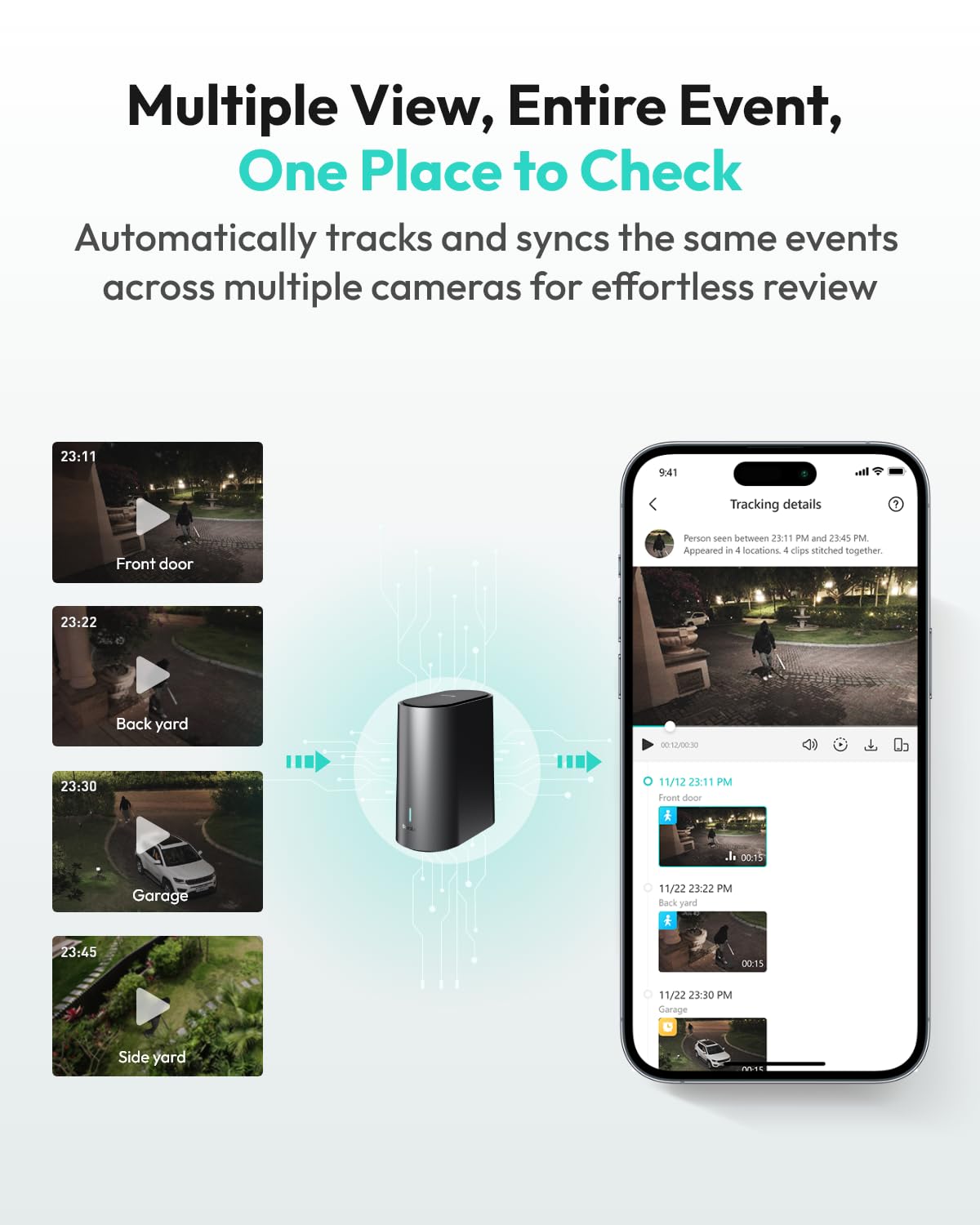 BOTSLAB 4K Security Cameras Wireless Outdoor, Add-On Camera Must Be Connected to Base Station, Solar Outdoor Camera with Full Color Night Vision, No Subscription, AI Recognition, 360° PT, 2.4GHz WiFi
