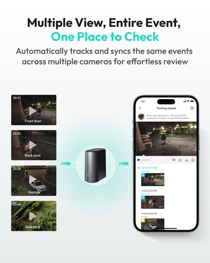 BOTSLAB 4K Security Cameras Wireless Outdoor, Add-On Camera Must Be Connected to Base Station, Solar Outdoor Camera with Full Color Night Vision, No Subscription, AI Recognition, 360° PT, 2.4GHz WiFi