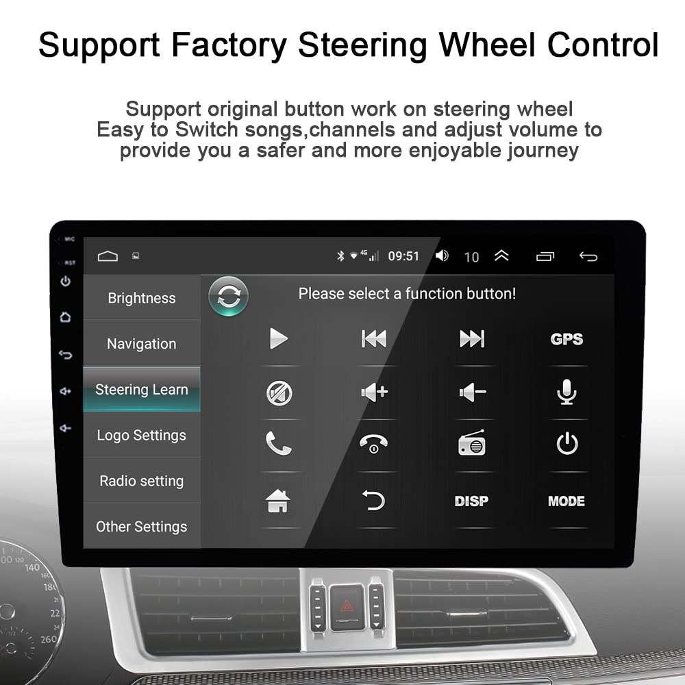 for Jeep Patriot Compass Radio 2017-2019 Car Stereo Wireless/Wired Apple Carplay Android Auto EQ with 9.7" Tesla Touchscreen GPS Navigation Built-in DSP Bluetooth Head Unit Free Backup Camera
