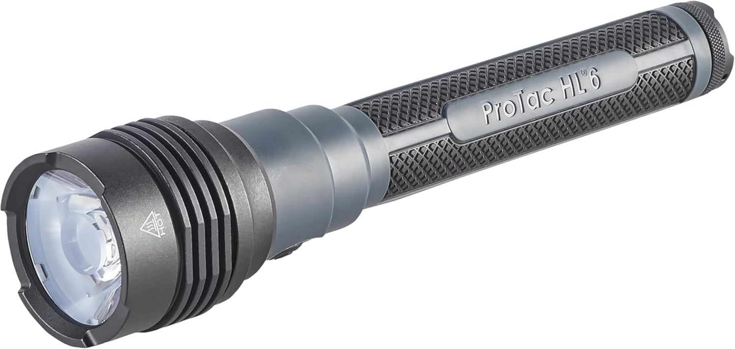 Streamlight 88132 ProTac HL 6 5,300-Lumen 80,000-Candela Rechargeable Flashlight with Y USB-C Cord and Wrist Lanyard, Black