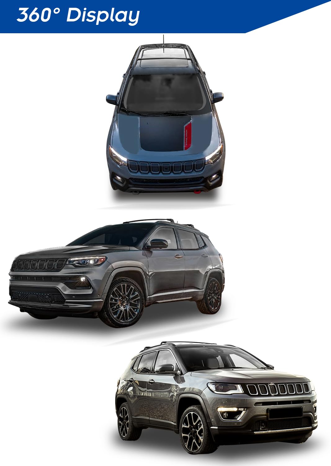 Enhanced 220 LBS Roof Racks for Jeep Compass 2018-2025, Real Aluminum Cross Bars for Kayak Snowboard Surfboard Bike Canoe Ski