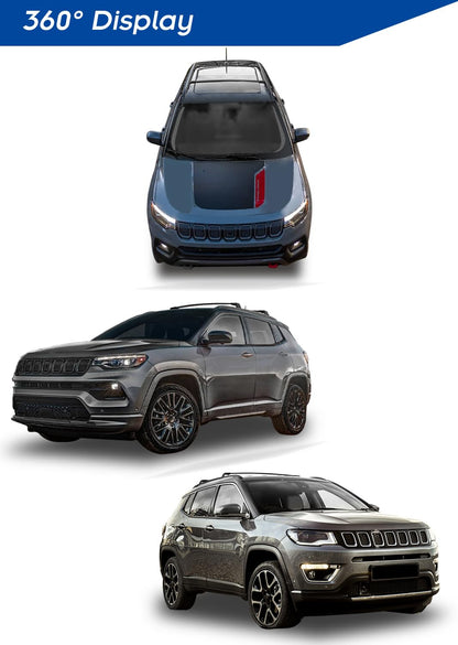 Enhanced 220 LBS Roof Racks for Jeep Compass 2018-2025, Real Aluminum Cross Bars for Kayak Snowboard Surfboard Bike Canoe Ski