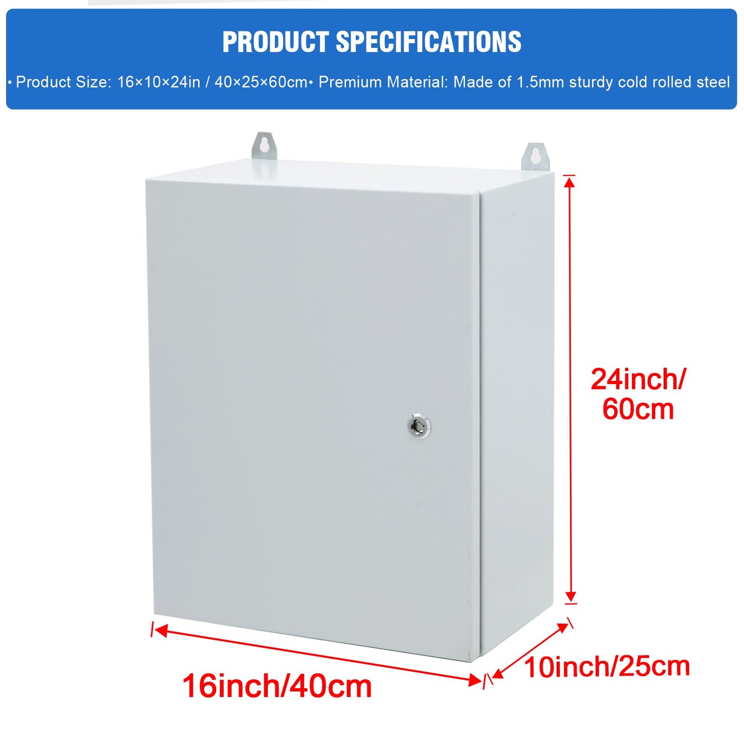 DWALE Outdoor Electrical Box,24 x 16 x 10''NEMA 4X Enclosure IP66 Waterproof & Dustproof, Universal Electrical Project Box with Mounting Plate