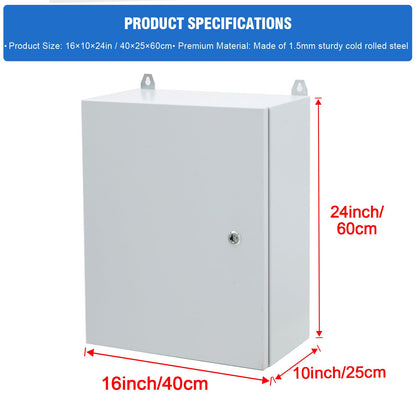 DWALE Outdoor Electrical Box,24 x 16 x 10''NEMA 4X Enclosure IP66 Waterproof & Dustproof, Universal Electrical Project Box with Mounting Plate