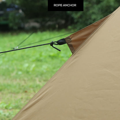 Preself 4~6 Person Tipi Hot Tent T3 XL with Screen Window, Height 8' 6" 2.6m, Diameter 15' 4.6m, for Wood Buring Stove Bushcraft Family Camping Hunting Fishing (Tent)