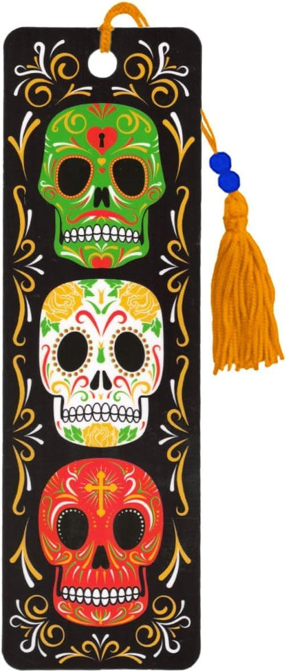 Dia de Los Muertos Religious Devotional Candles - 3 Pack of 8 Calaveras Sugar Skull Candles for Ofrendas, Vigils, Prayers, Blessing Ceremonies, More