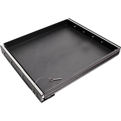 Heavy Duty Steel Sliding Battery Tray,Generator Slide Out Tray for RV, Universal RV Storage Rack for Tools and Outdoor Gear (24"x24"x2.7")