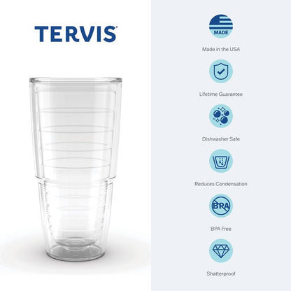 Tervis Fishing Lures Made in USA Double Walled Insulated Tumbler Travel Cup Keeps Drinks Cold & Hot, 24oz, Classic