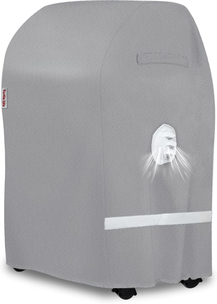 Turtle Life BBQ Grill Cover - Heavy Duty Waterproof 32 Inch for Weber Spirit & Char-Broil | Gray