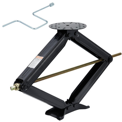 7500 LBS Heavy Duty Scissor Jacks Set of 4, 4 in to 30 in Adjustable Camper Trailer RV Leveling Stabilizer, Car Scissor Lift Jack with Crank Handle & Drill System for Travel Trailer Camper