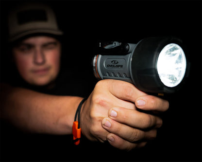 Cyclops Rechargeable 4500 Lumen Portable Handheld REVO Spotlight Flashlight with Car Charger/Adapter