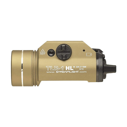 STREAMLIGHT TLR 1-HL (High Lumen) Rail-Mounted 1000 Lumens C4 LED Flashlight, Flat Dark Earth, with Streamlight Lithium Batteries - 12 Pack