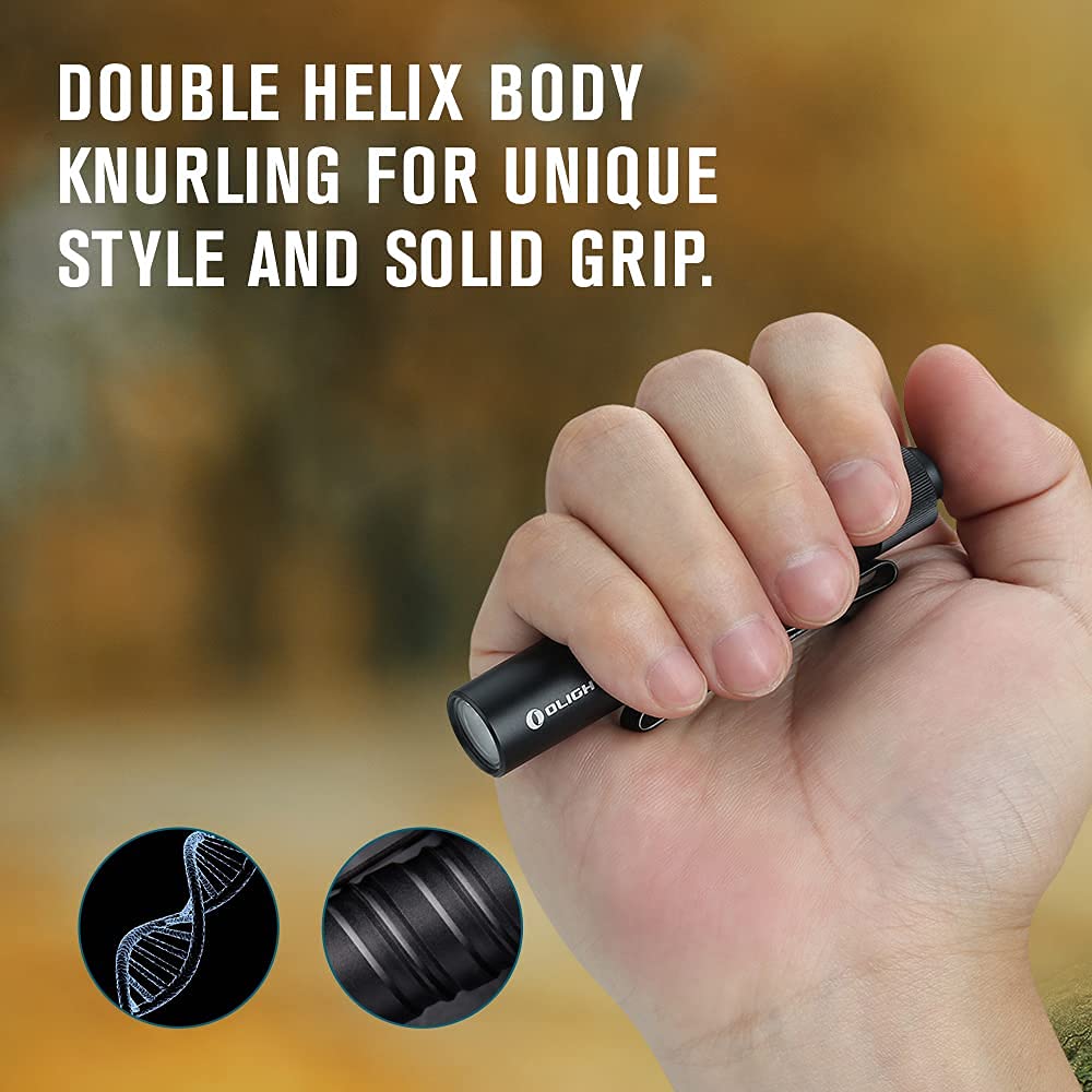 OLIGHT Baldr Pro 1350 Lumens Tactical Weaponlight with Green Beam, Bundled with I3T EOS 180 Lumens Dual-Output Slim EDC Flashlight for Camping and Hiking