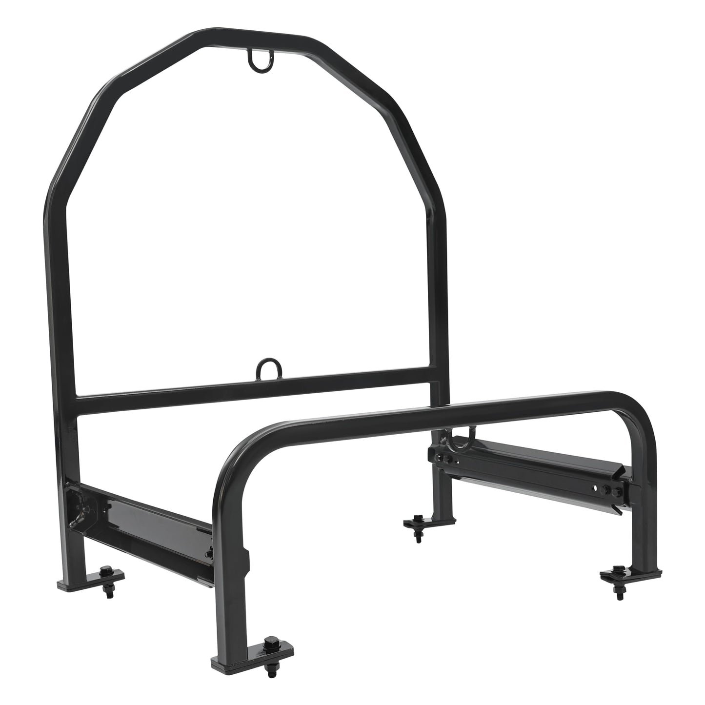ALMULOO Universal Adjustable Semi Truck Spare Tire Carrier Rack Holder Width Max Up to 19" Steel Powder Coated
