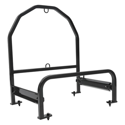 ALMULOO Universal Adjustable Semi Truck Spare Tire Carrier Rack Holder Width Max Up to 19" Steel Powder Coated