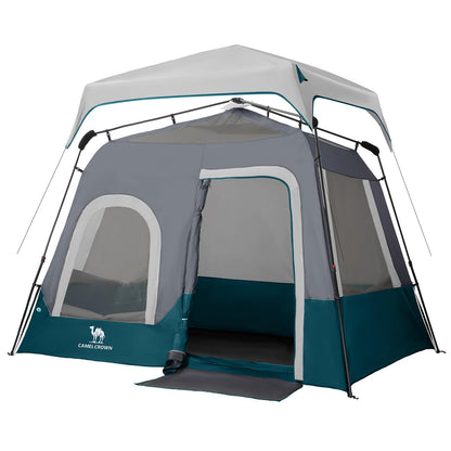 CAMEL CROWN 4/6 Person Instant Cabin Tent, Pop Up Windproof Tents for Camping, 60-Second Setup Family Tent with Carry Bag for Outdoor Hiking