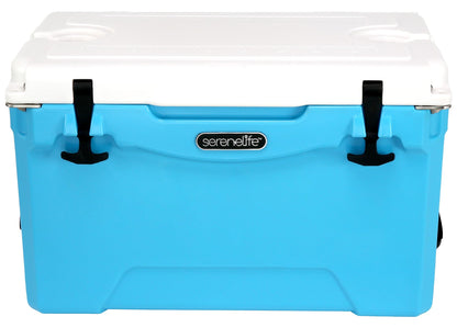 SereneLife Ultra-Tough 50 Quart Rotomolded Cooler Box, Holds Upto 64 Cans, Keeps Ice Up to 5 Days, Heavy-Duty Insulated Portable Ice Chest Box, Ideal for Camping, Beach, and Outdoor Adventures