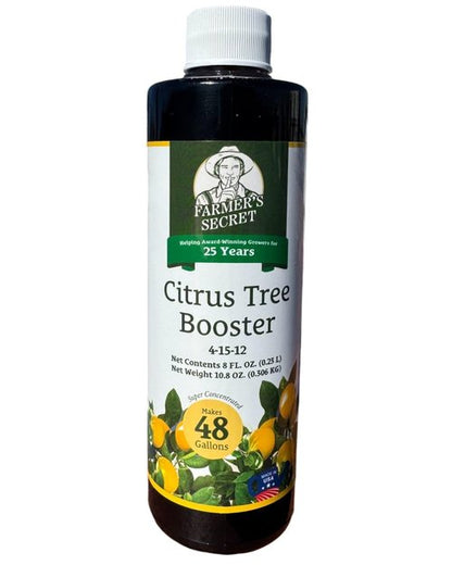 Farmer's Secret Citrus Tree Booster Fertilizer - Super Concentrated Formula for All Citrus Trees - 8oz