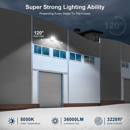 Tomourd LED Flood Light 240W 36000LM, Super Bright Shoe Box Stadium Light for Sports Arena & Parking Lot, 5000K 120° Wide Angle, 110-277V Outdoor High Mast Fixture