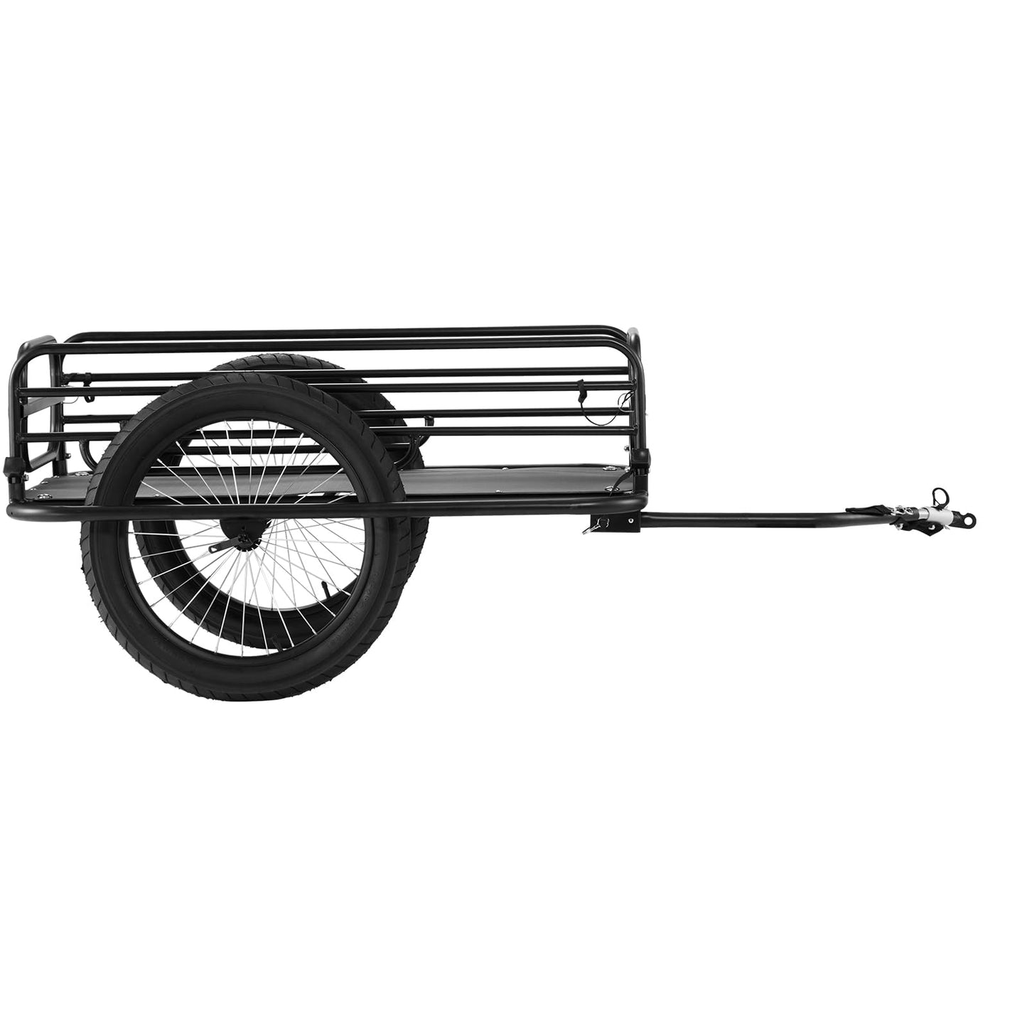 VEVOR Bike Cargo Trailer, 275 lbs Load Capacity, Foldable Compact Storage & Quick Release with Universal Hitch, 20" Wheels, Fits Most Bike Wheels, Carbon Steel Frame, Heavy-Duty Bicycle Wagon Cart