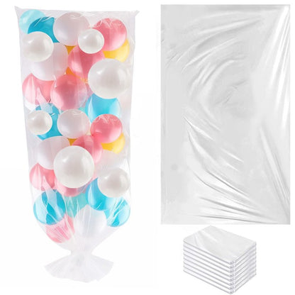 Balloon Transport Bags 8 Pack - 98.4"x59" Heavy-Duty Reusable Clear Plastic Bags for Large Inflated Balloons, Balloon Arch Storage, Party Decoration Supplies