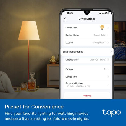 Tapo TP-Link Smart Light Bulbs - Natural Daylight, Dimmable, Compatible w/Alexa and Google Home, A60 Bulb/E27 Base, 60W Equivalent, 800LM CRI>90, 2.4GHz WiFi Only, No Hub Required, L520E(4-Pack)