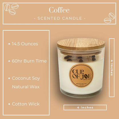 Becky Home 3 Wick Candle, 14.5oz Coffee Scented, Espresso Candles, Roast Coffee, Macchiato Candle, Large Jar Candles for Women, Gift for Men and Women