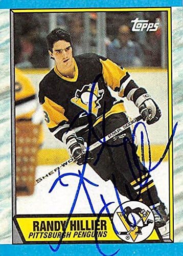 Sports Memorabilia Autograph Warehouse 224114 Randy Hillier Autographed Hockey Card - Pittsburgh Penguins FT 1989 Topps - No. 126
