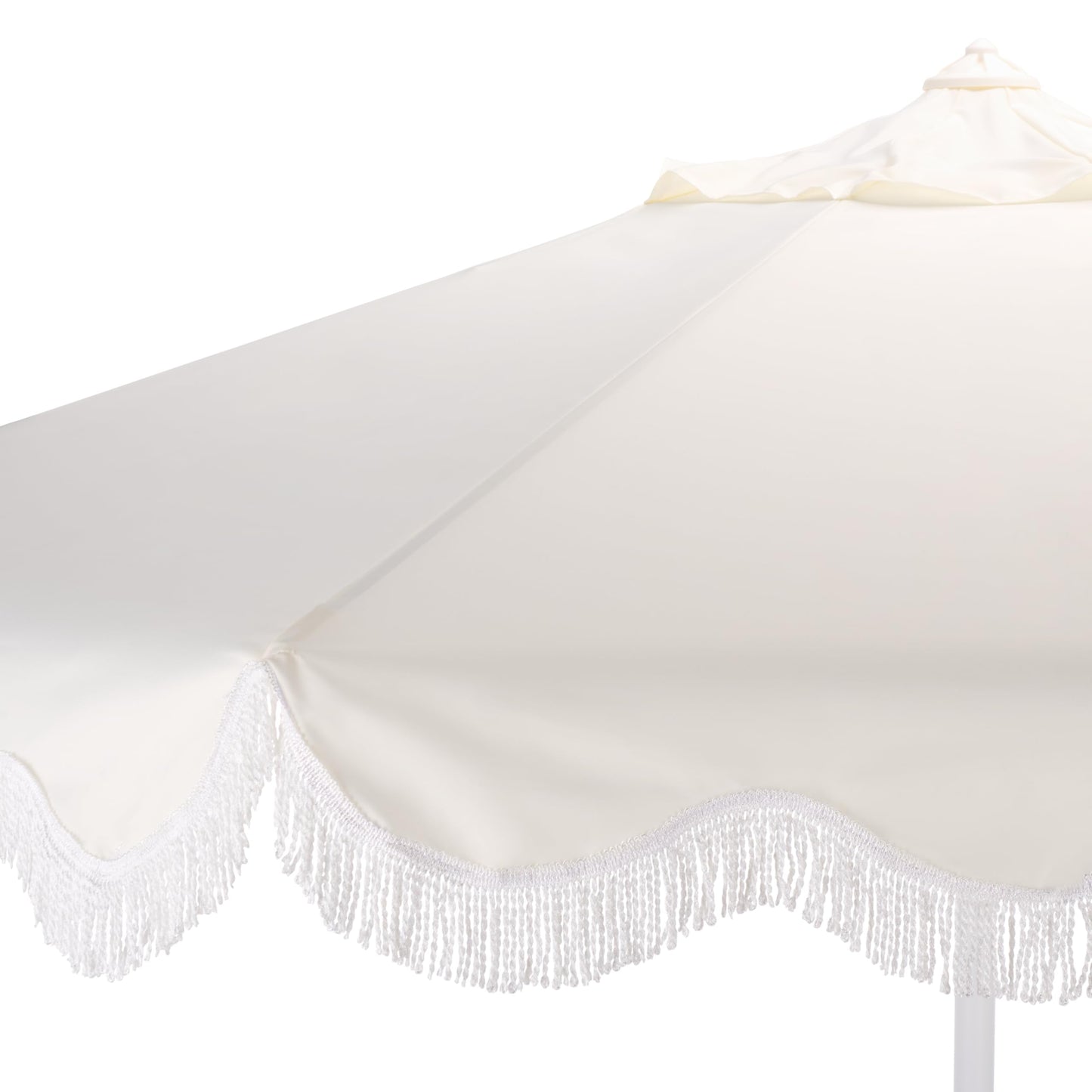 SAFAVIEH Outdoor Patio Furniture Collection – Torsa 9 Ft Crank Patio Umbrella, Ivory & White Pole, Market Umbrella with Crank Lift (PAT8024A)
