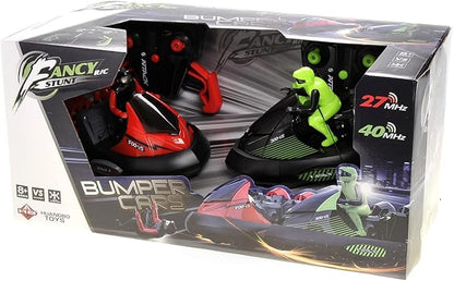 PowerTRC Remote Control Bumper Cars for Kids RC Stunt Battle Race Cars for Boys 2 Sets Players with Ejecting Drivers Crash Sound Effects Christmas Birthday Gift