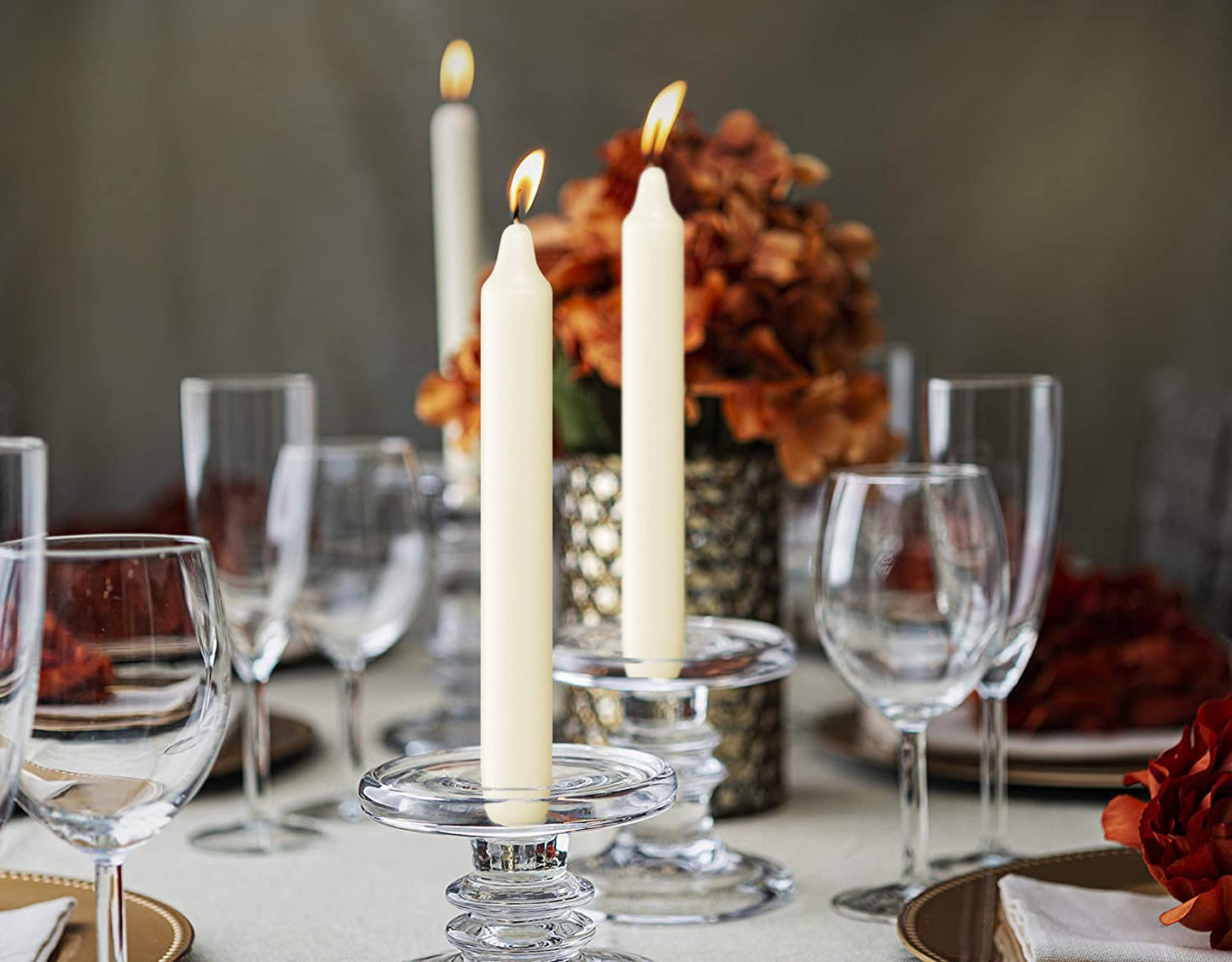 BOLSIUS Ivory Household Candles Bulk Pack 45 Count - Unscented Dripless 7 Inch Dinner Candlesticks - 6+ Hours Burn Time - Premium European Quality - Consistent Smokeless Flame - 100% Cotton Wick