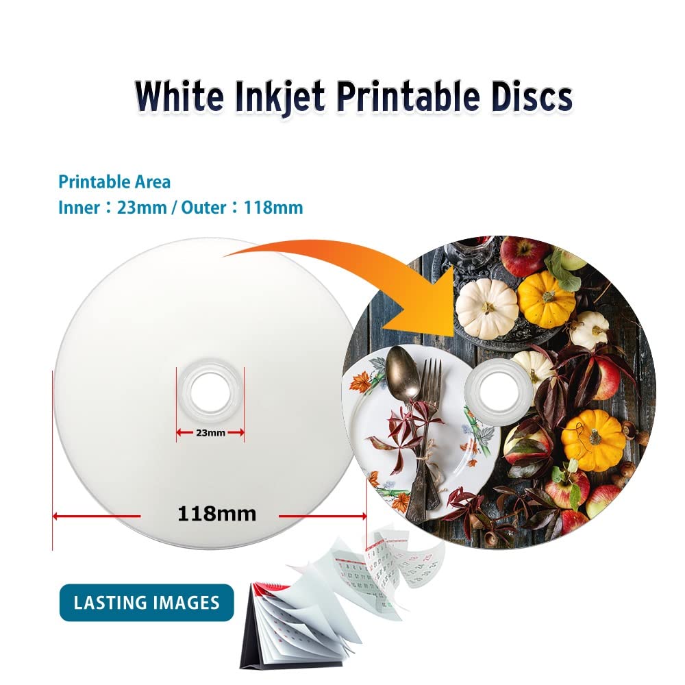 PLEXDISC 645-212 50 GB 6X Blu-ray Double Layer White Inkjet Recordable Disc BD-R DL, 10-Disc Spindle
