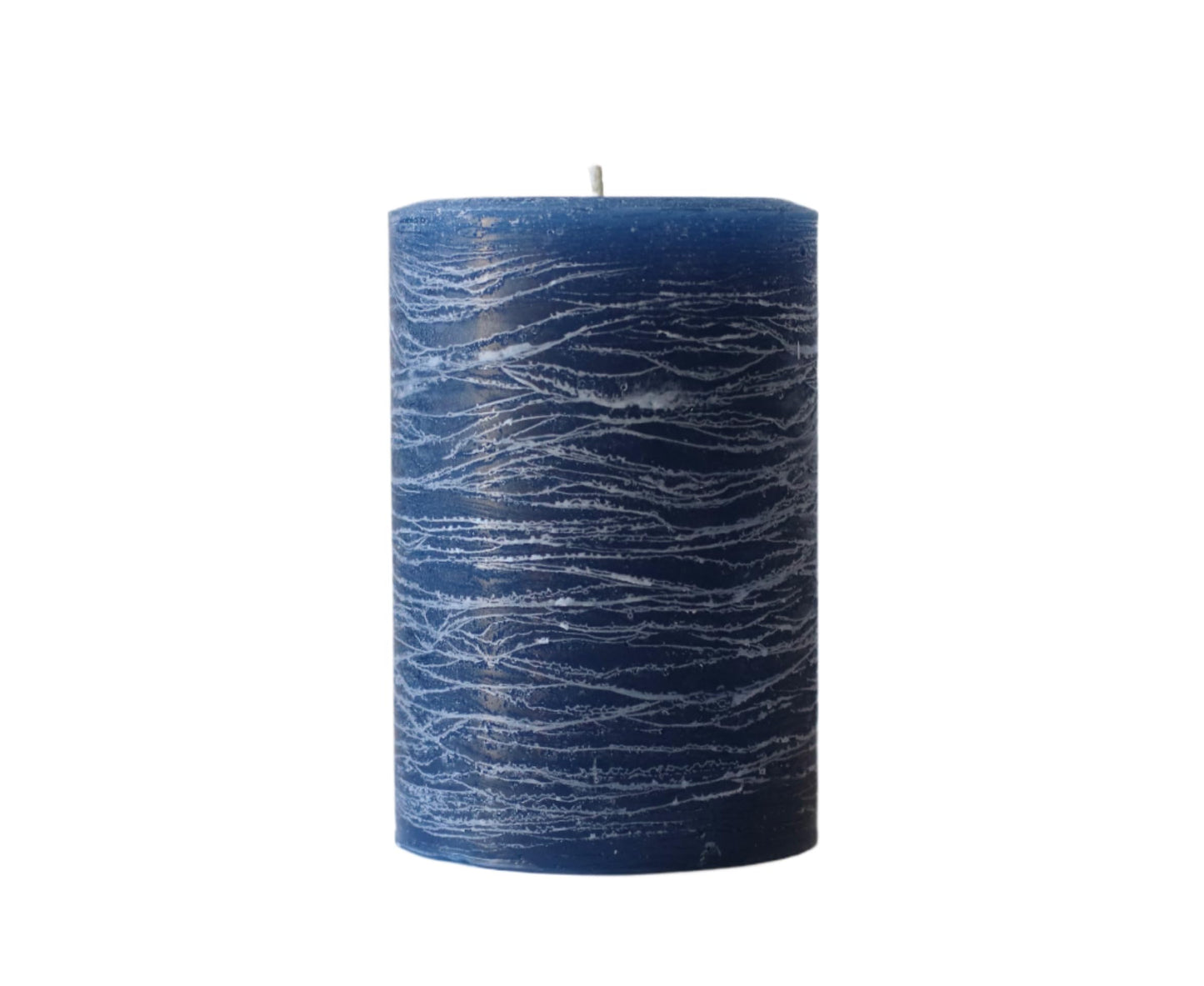Modern Candle Design Large Unscented Rustic Nordic Pillar Candle Handmade in The USA (Tranquil Blue)