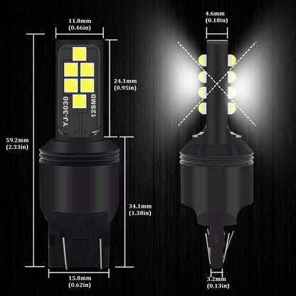 SOCAL-LED LIGHTING White LED Turn Signal Bulb 7443 (T20) Cool White Pack of 2 Plastic