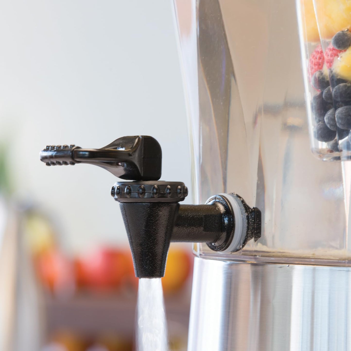 Service Ideas CBDRT5SS Beverage Dispenser with Infuser Tube, Stainless Steel and Plastic, NSF, 5 Gallon, Brushed