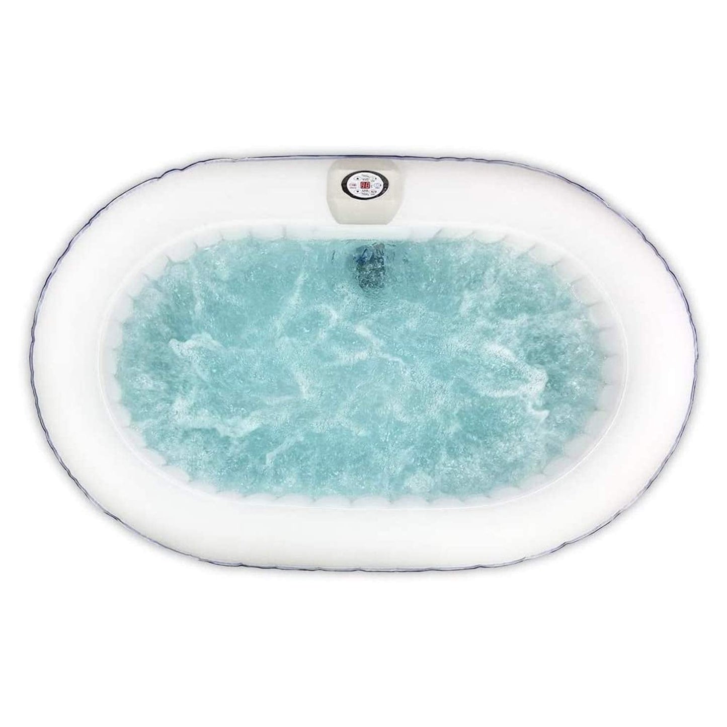 ALEKO Inflatable Hot Tub Spa | Personal High Powered Jetted Bubble | 145 Gallon | Black and White