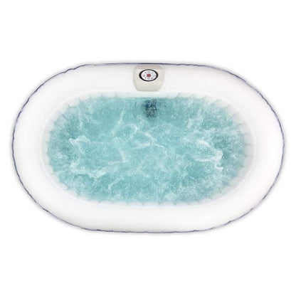 ALEKO Inflatable Hot Tub Spa | Personal High Powered Jetted Bubble | 145 Gallon | Black and White