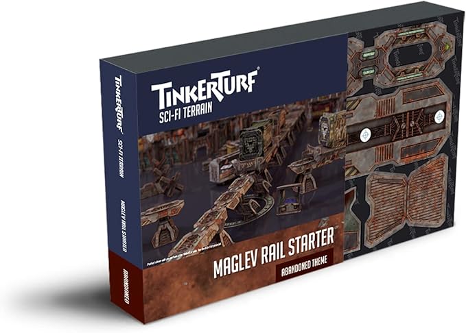 TinkerTurf Sci-Fi Terrain: MagLev Rail Starter Abandoned Theme Sturdy Affordable Great-Looking Full-Color Terrain Quick and Easy to Assemble Virtually Limitless Setups