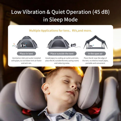 CIGREEN Portable Air Conditioner Air Conditioning Unit Tent Air Conditioner Air Portable AC for Outdoor Tent Camping RV Van Life and Home Use