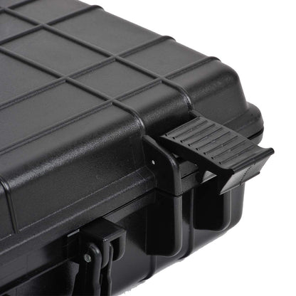 MEIJIA Portable Waterproof Protective Case,Hard Camera Case,Customized Fit Foam Inserted, Elegant Black,Fit for Camera, Equipments, Lens,Drones,19.78“X15.77"x7.41" (Black)