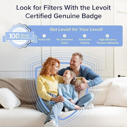 LEVOIT Vital 200S-P Air Purifier Replacement Filter - HEPA & Activated Carbon for Allergens | 1 Pack, Yellow